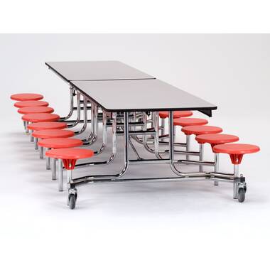 Galvin cafeteria deals table with stools